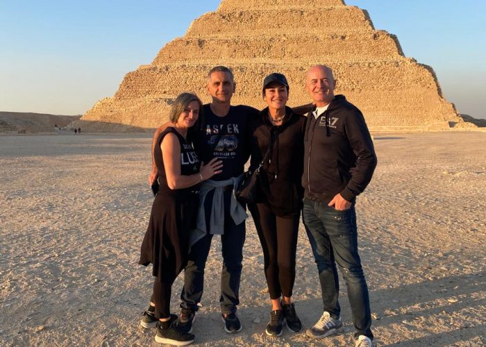 La Piramide a Gradoni di Saqqara al tramonto