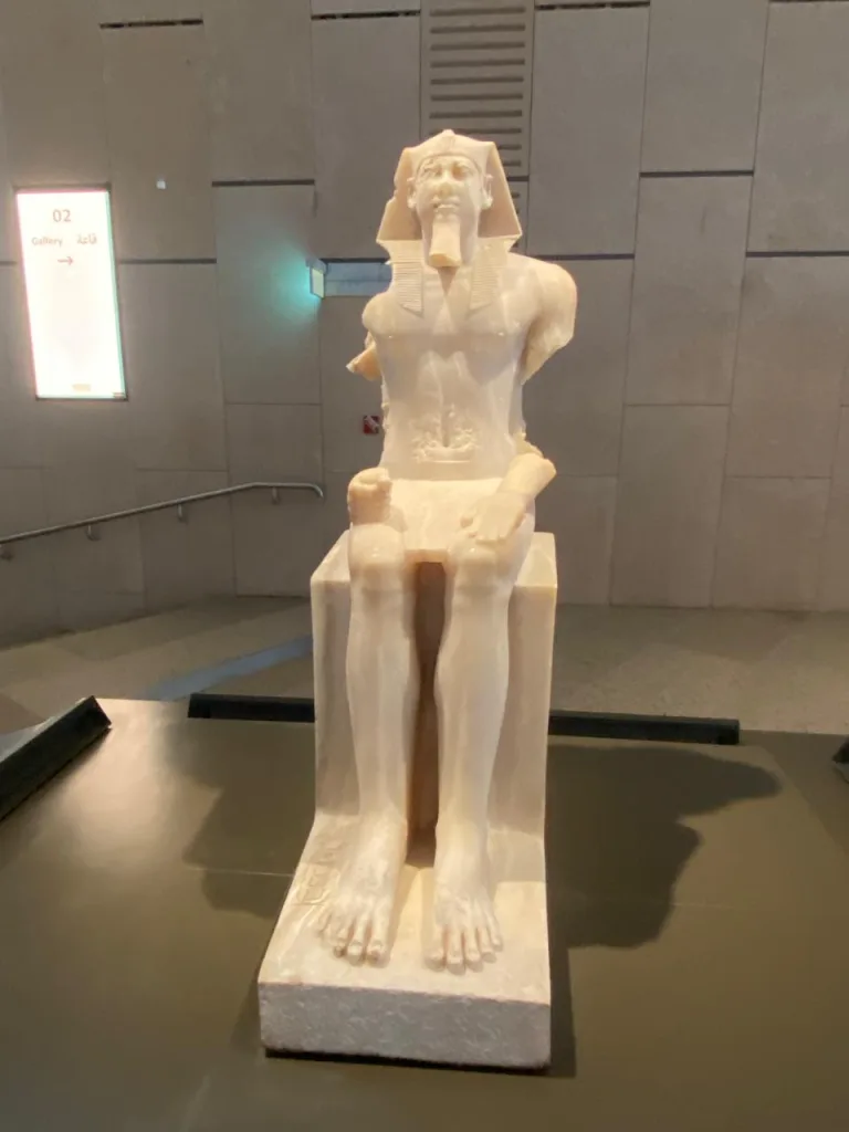 Alabaster Statue of King Mecrinus Men-kaw-rw